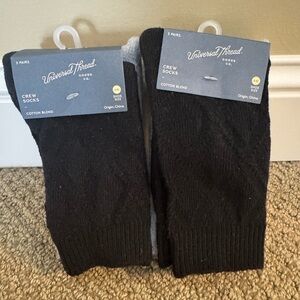 2 packs of Universal Thread Women's Socks in Black, Gray, and White